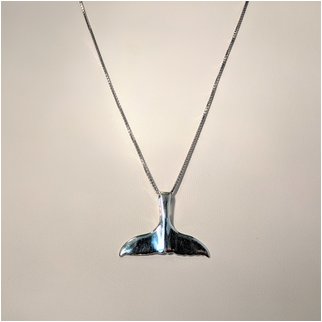 Product thumbnail: Whale Tail Necklace Large Pendant