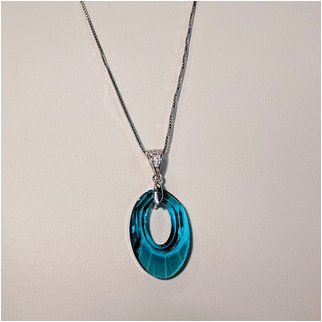 Product thumbnail: Light Blue Swarovski Crystal Necklace
