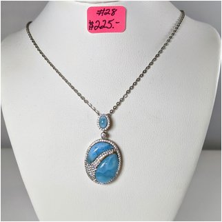 Product thumbnail: #28 Larimar Necklace